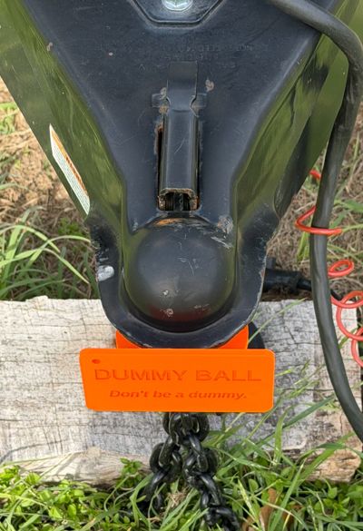 Dummy Ball installed on trailer coupler